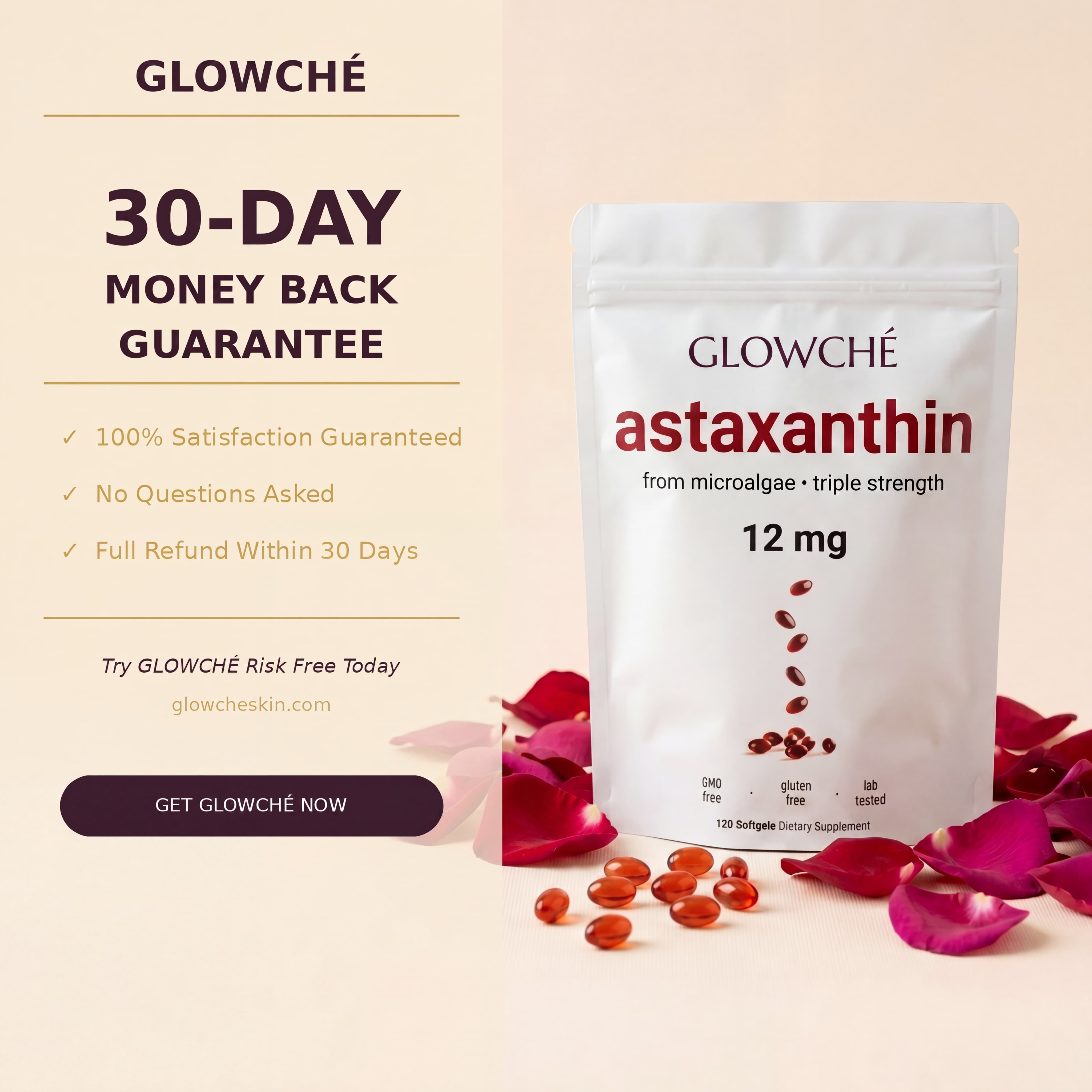 GLOWCHÉ PCOS Glow Capsules — Astaxanthin 12mg