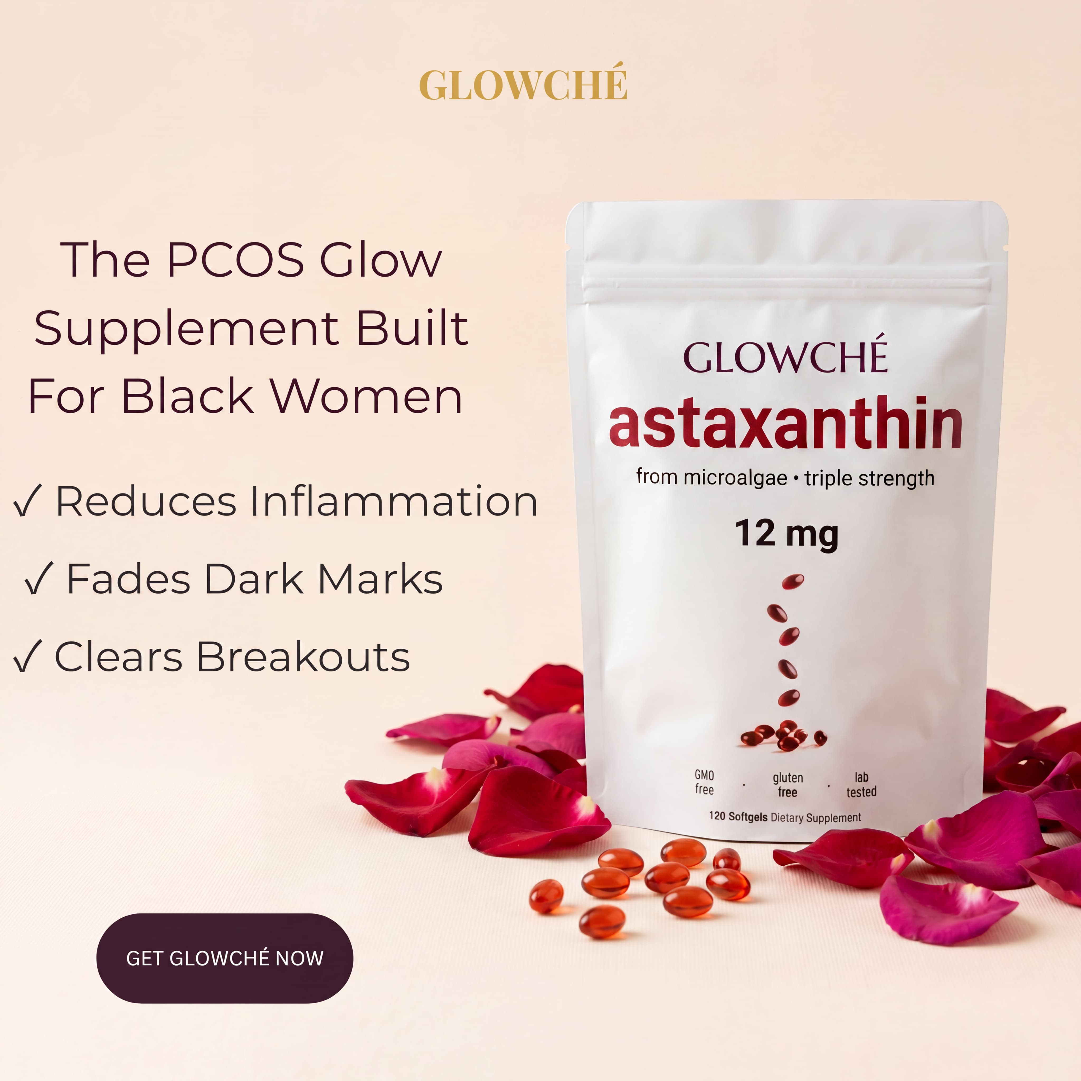GLOWCHÉ PCOS Glow Capsules — Astaxanthin 12mg